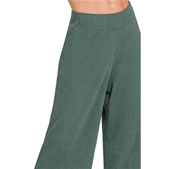 Zenana Viscose Ribbed Sweater‎ Pants - Picture 3 of 3